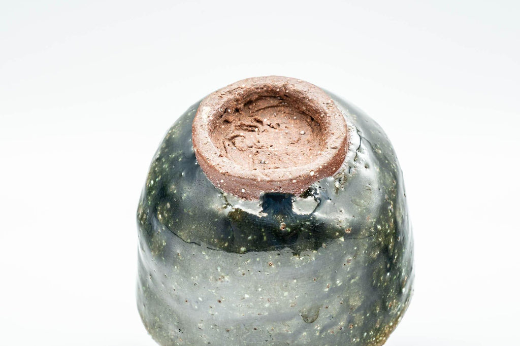Japanese Teacup - Green and White Wabi-Sabi Guinomi - 50ml