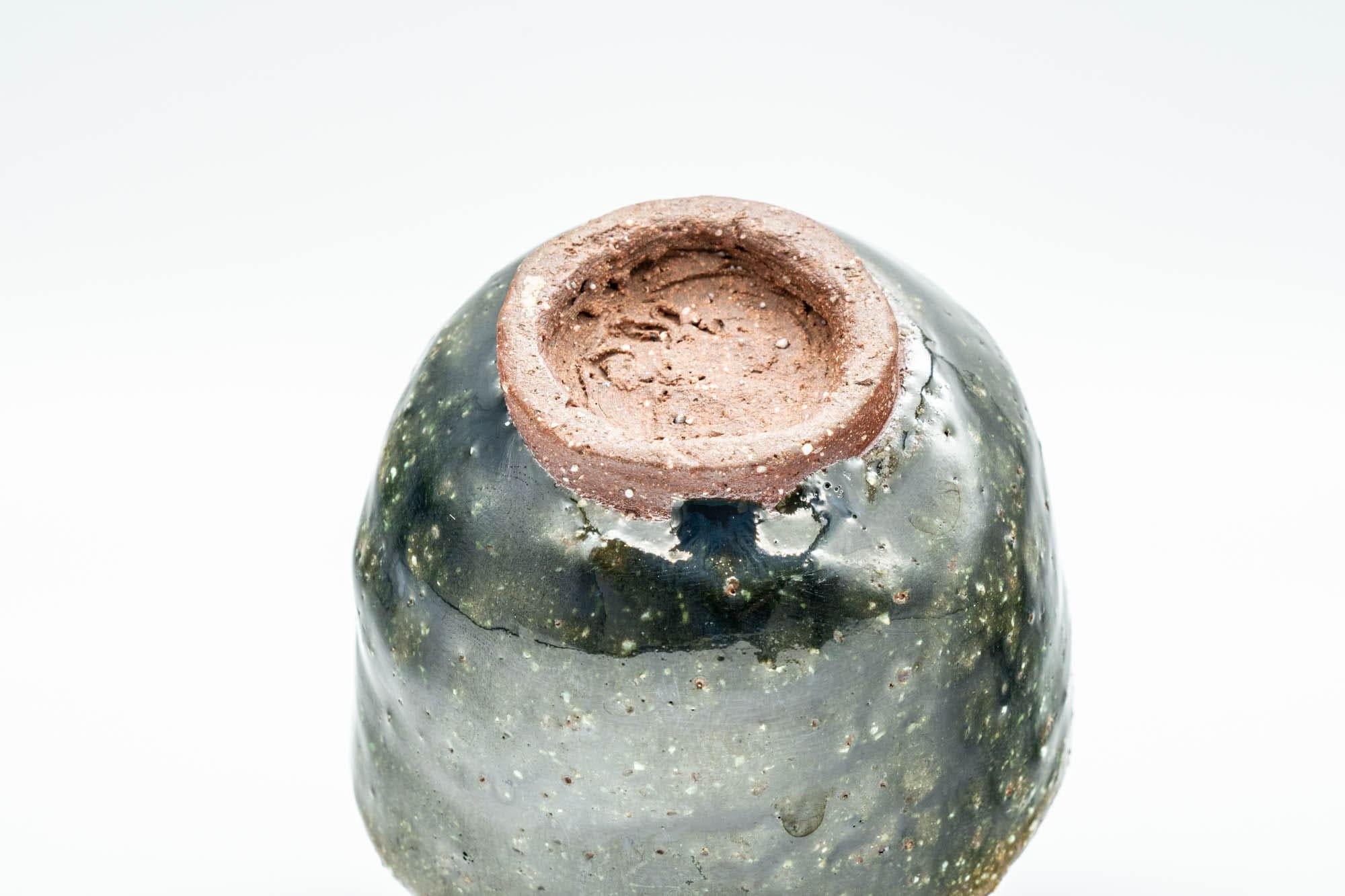 Japanese Teacup - Green and White Wabi-Sabi Guinomi - 50ml