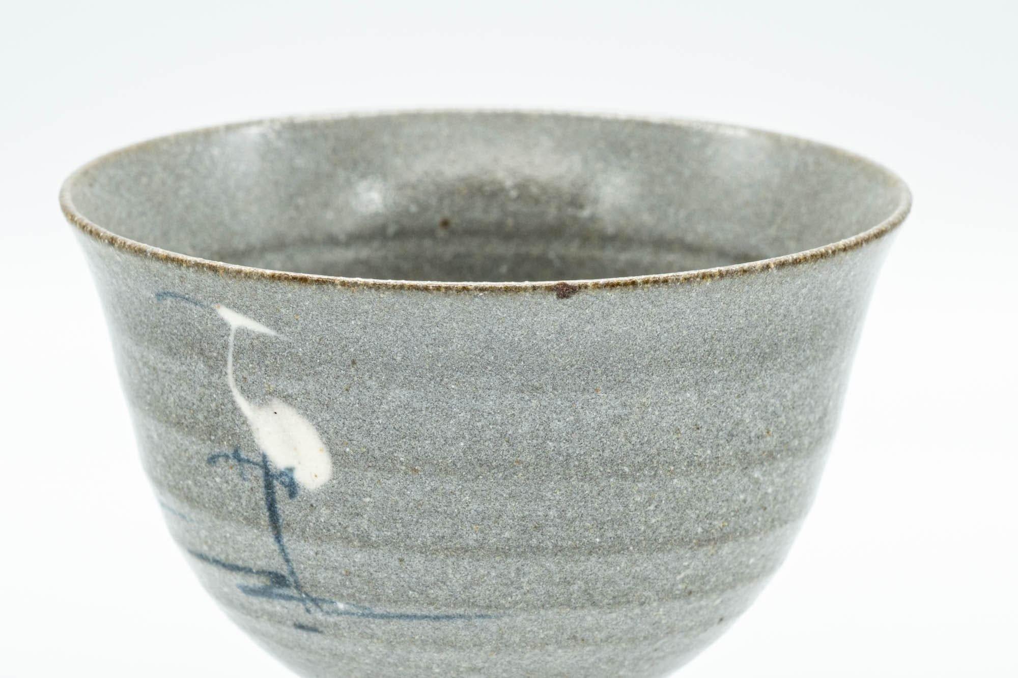Japanese Teacups - Pair of Egret Matte Grey Glazed Yunomi - 110ml