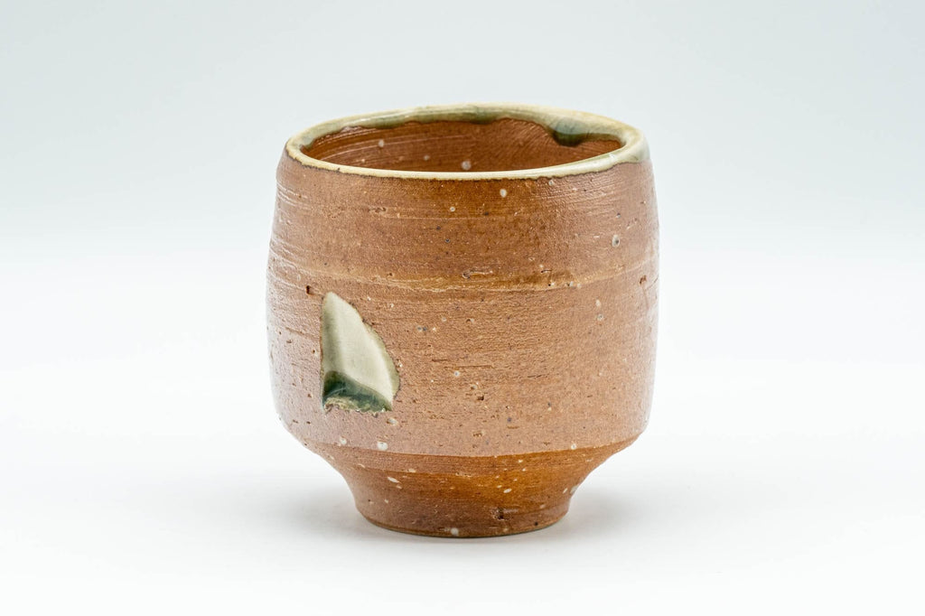 Japanese Teacup - Green Glazed Bizen-yaki Yunomi - 140ml