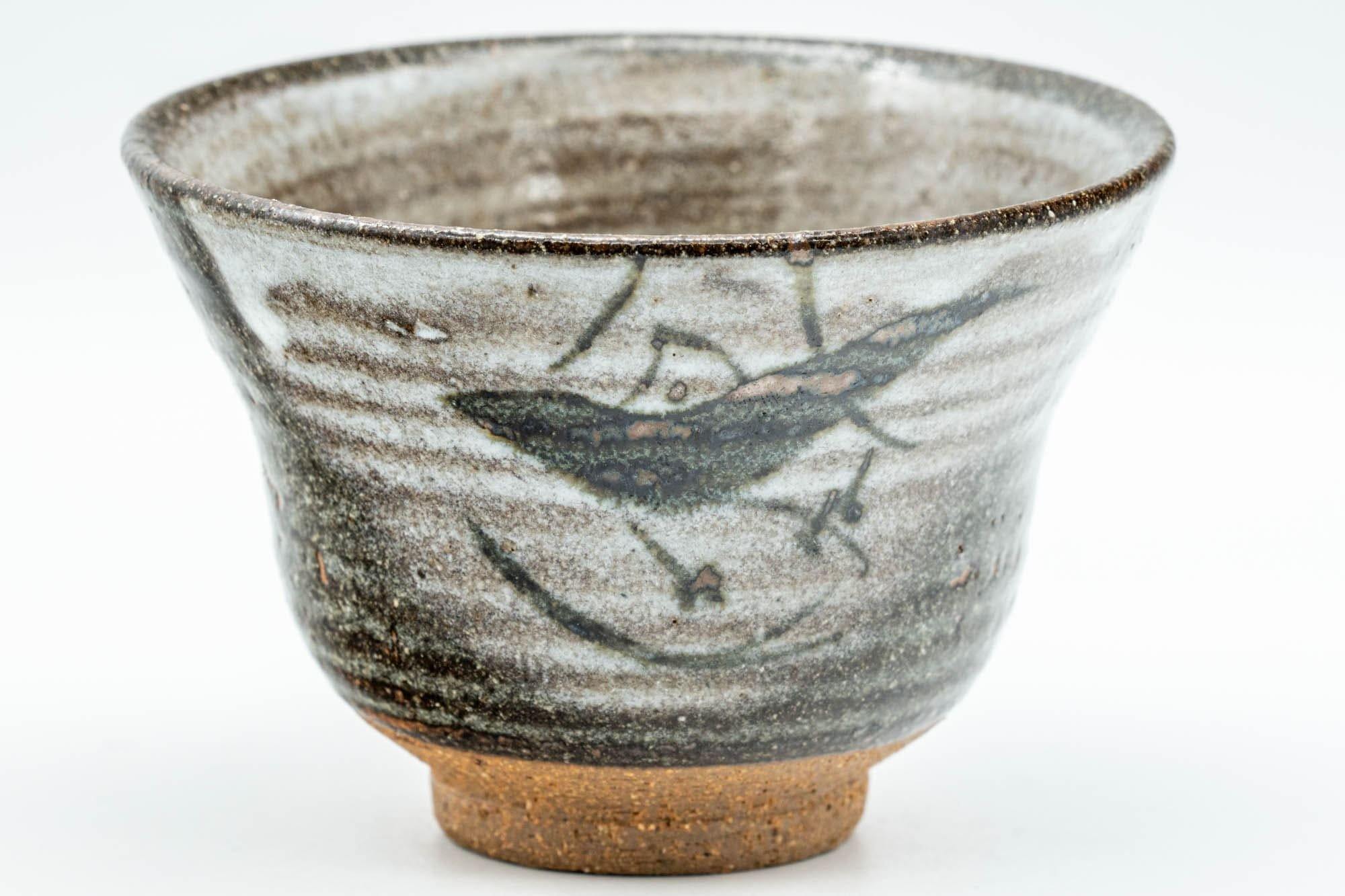 Japanese Teacup - Grey Soaring Bird Yunomi - 80ml