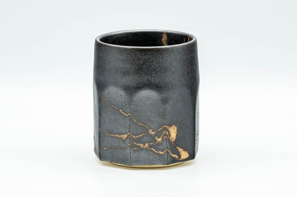 Japanese Teacup - Matte Black Nonagonal Yunomi - 160ml