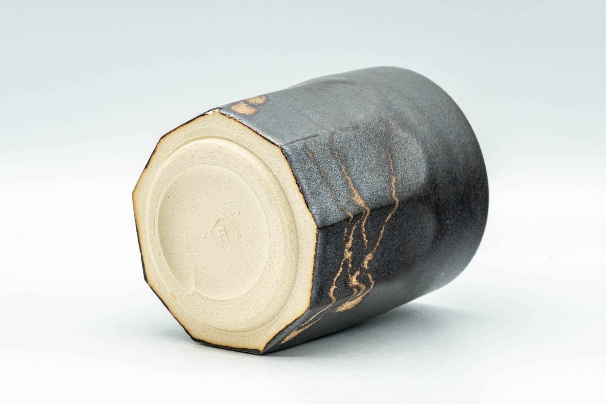 Japanese Teacup - Matte Black Nonagonal Yunomi - 160ml
