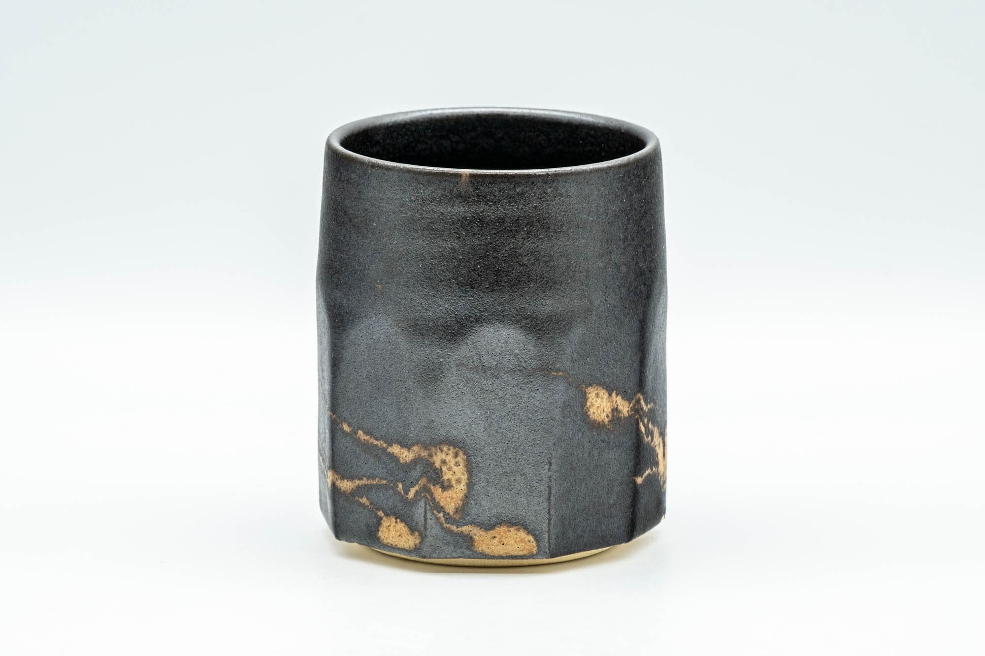 Japanese Teacup - Matte Black Nonagonal Yunomi - 160ml