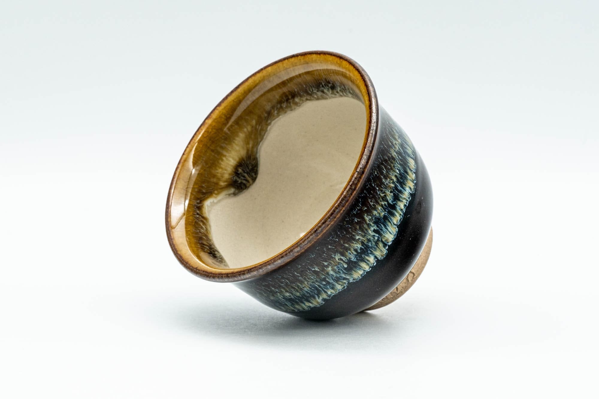 Japanese Teacups - Set of 5 Drip-Glazed Yunomi - 80ml