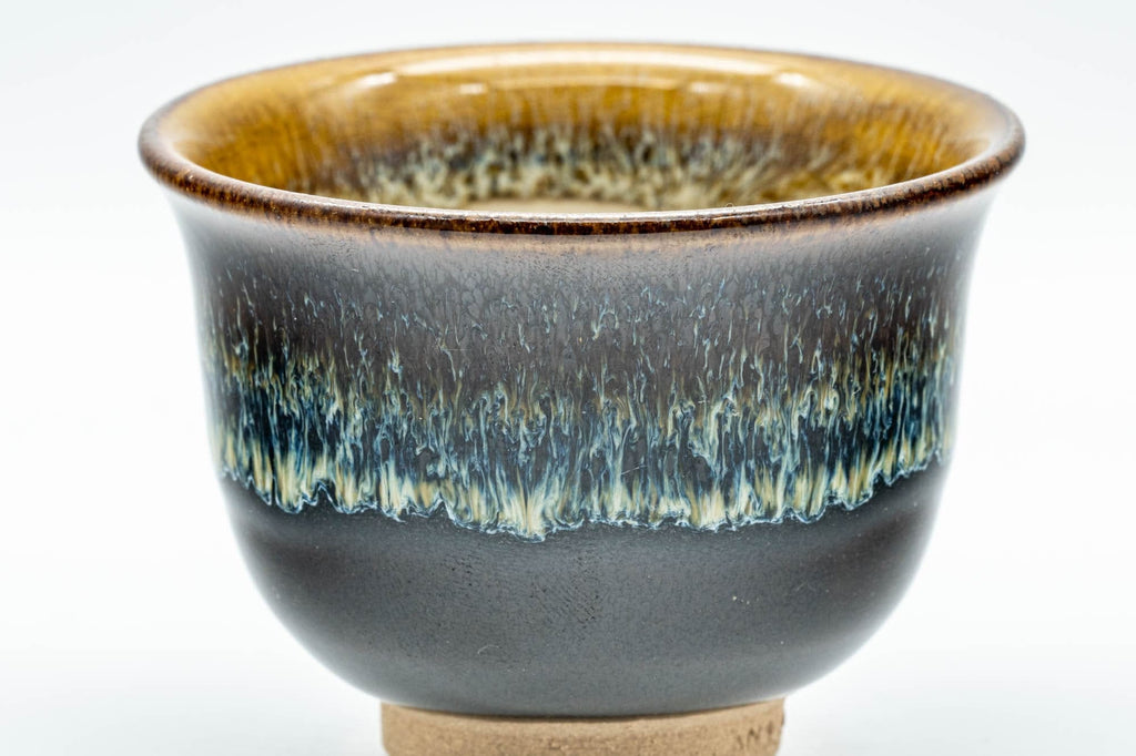 Japanese Teacups - Set of 5 Drip-Glazed Yunomi - 80ml
