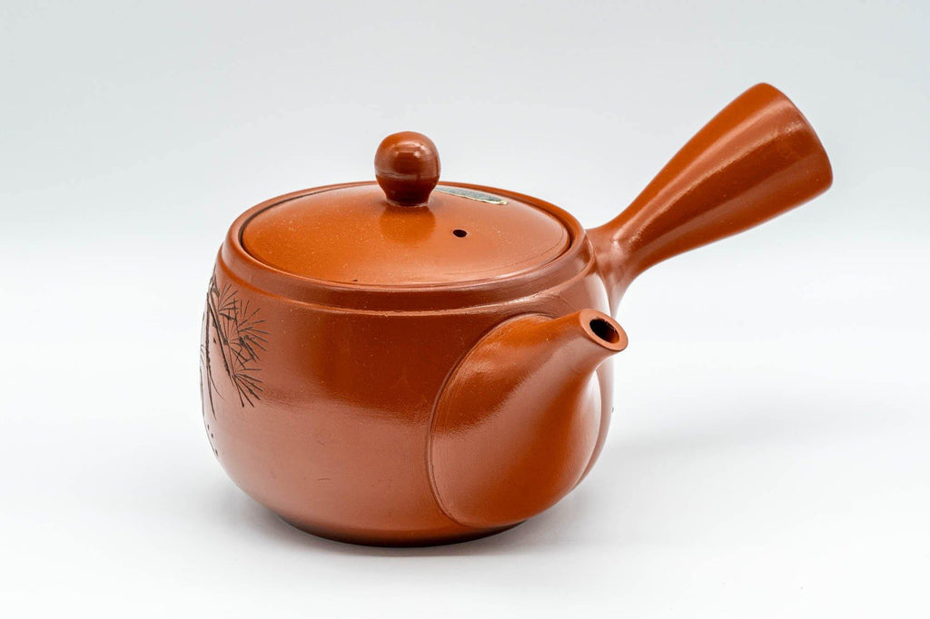 Japanese Kyusu - Engraved Tokoname-yaki Teapot - 350ml