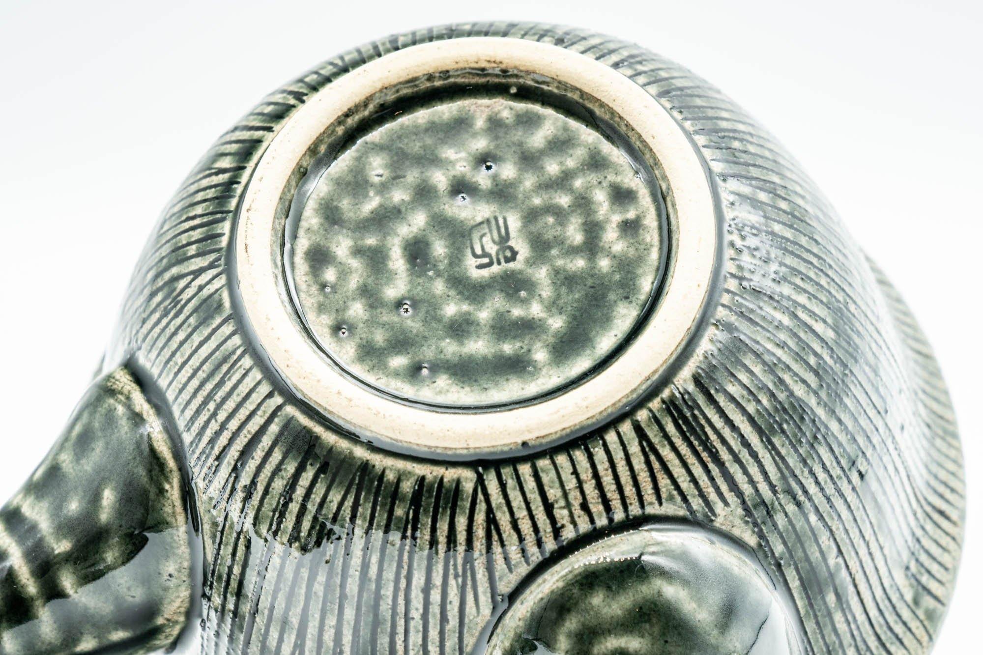 Japanese Kyusu - Green Striped Houhin-style Teapot - 275ml