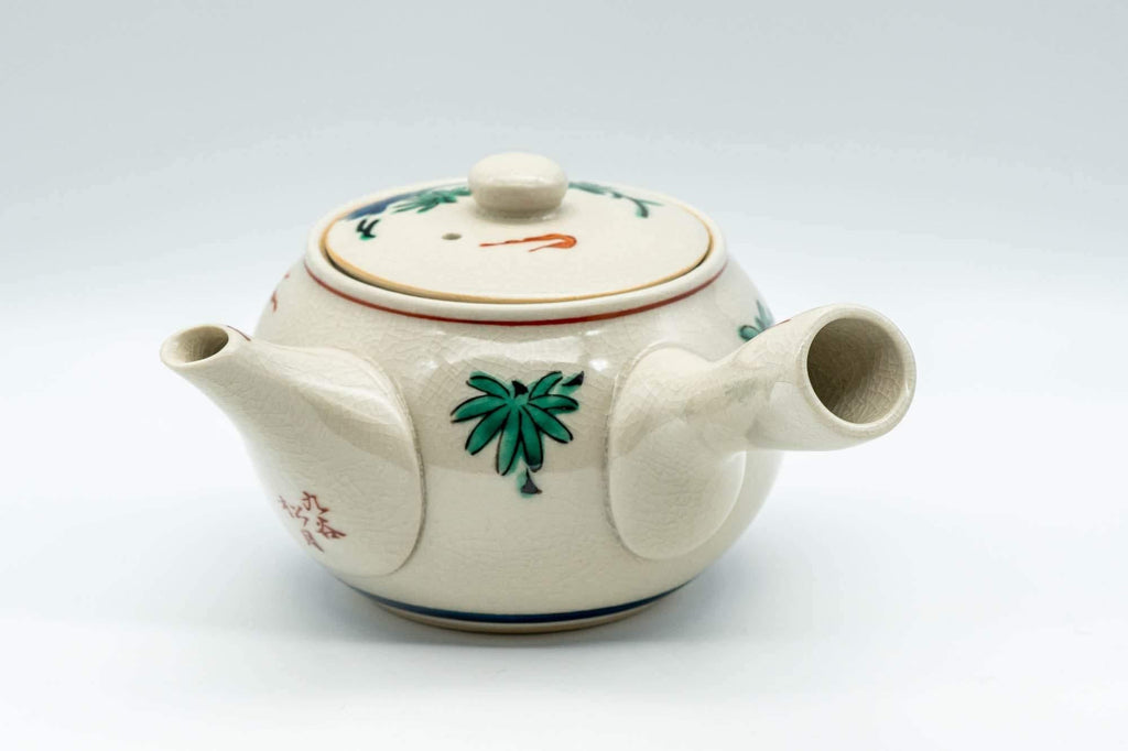 Japanese Kyusu - Tropical Parrots Kutani-yaki Debeso Teapot - 375ml