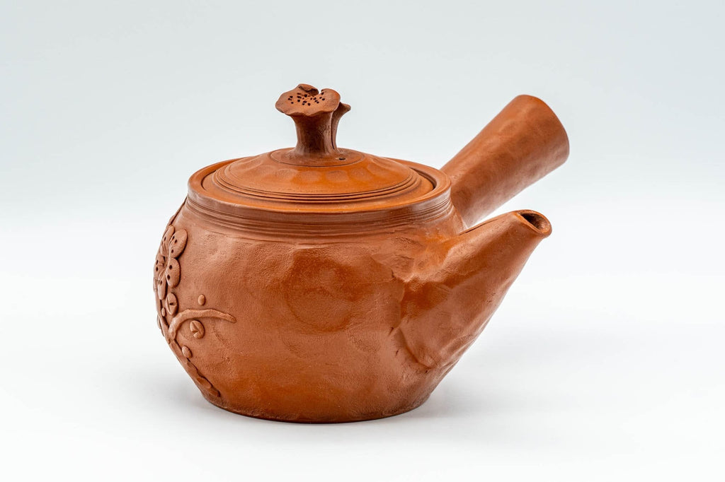 Japanese Kyusu - 不老 Itou Furo - Plum Blossoms Tokoname-yaki Do-ake Teapot - 250ml