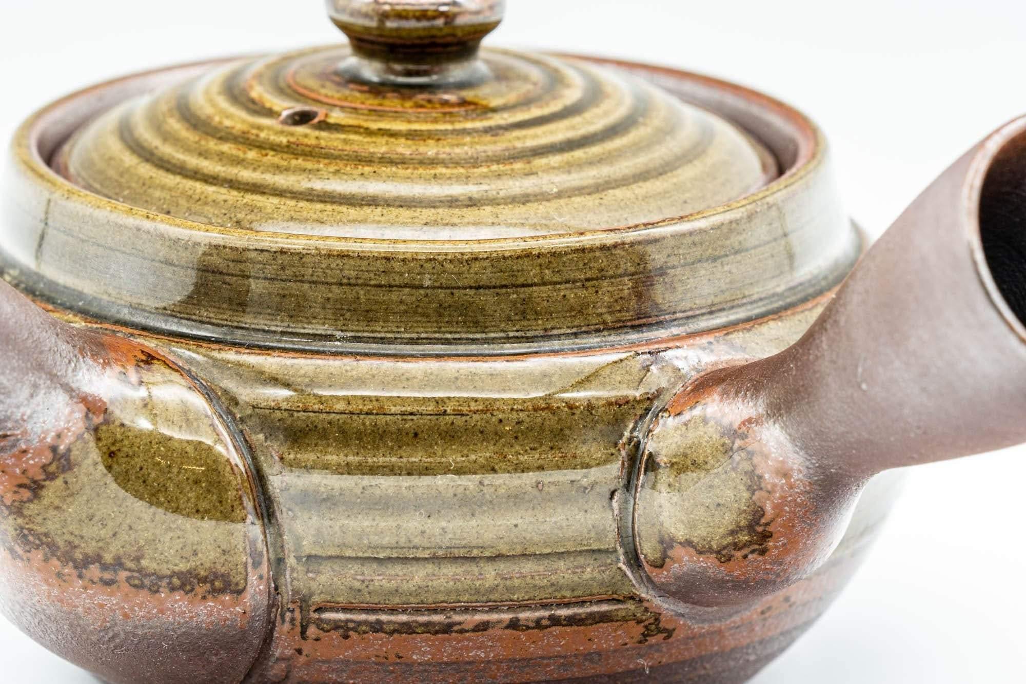 Japanese Kyusu - 萬古焼 Green Ash Glazed Banko-yaki Teapot - 250ml