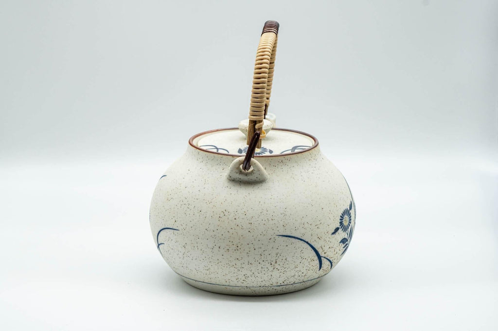 Japanese Kyusu - Floral Arita-yaki Porcelain Dobin Teapot - 600ml