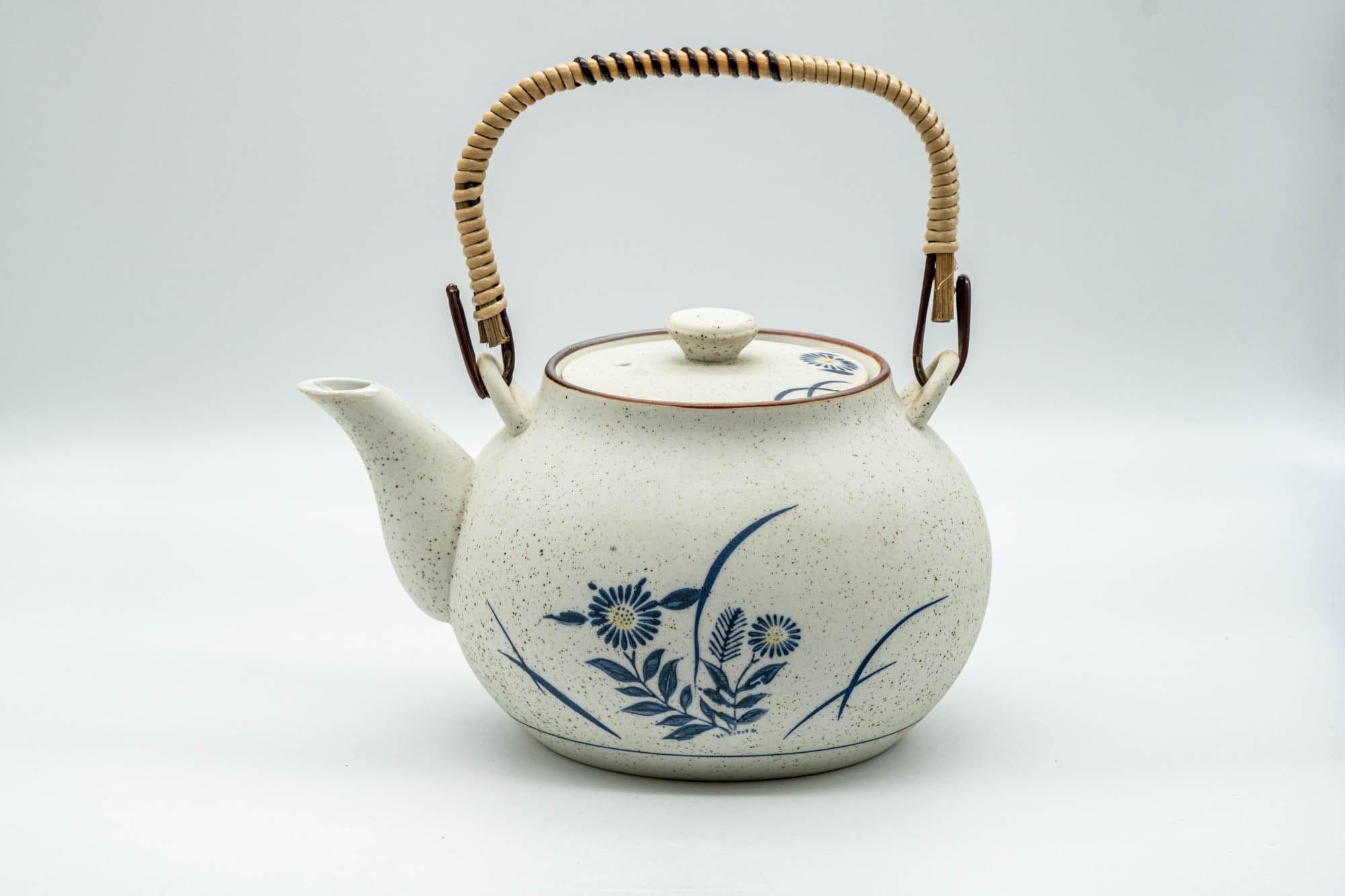 Japanese Kyusu - Floral Arita-yaki Porcelain Dobin Teapot - 600ml