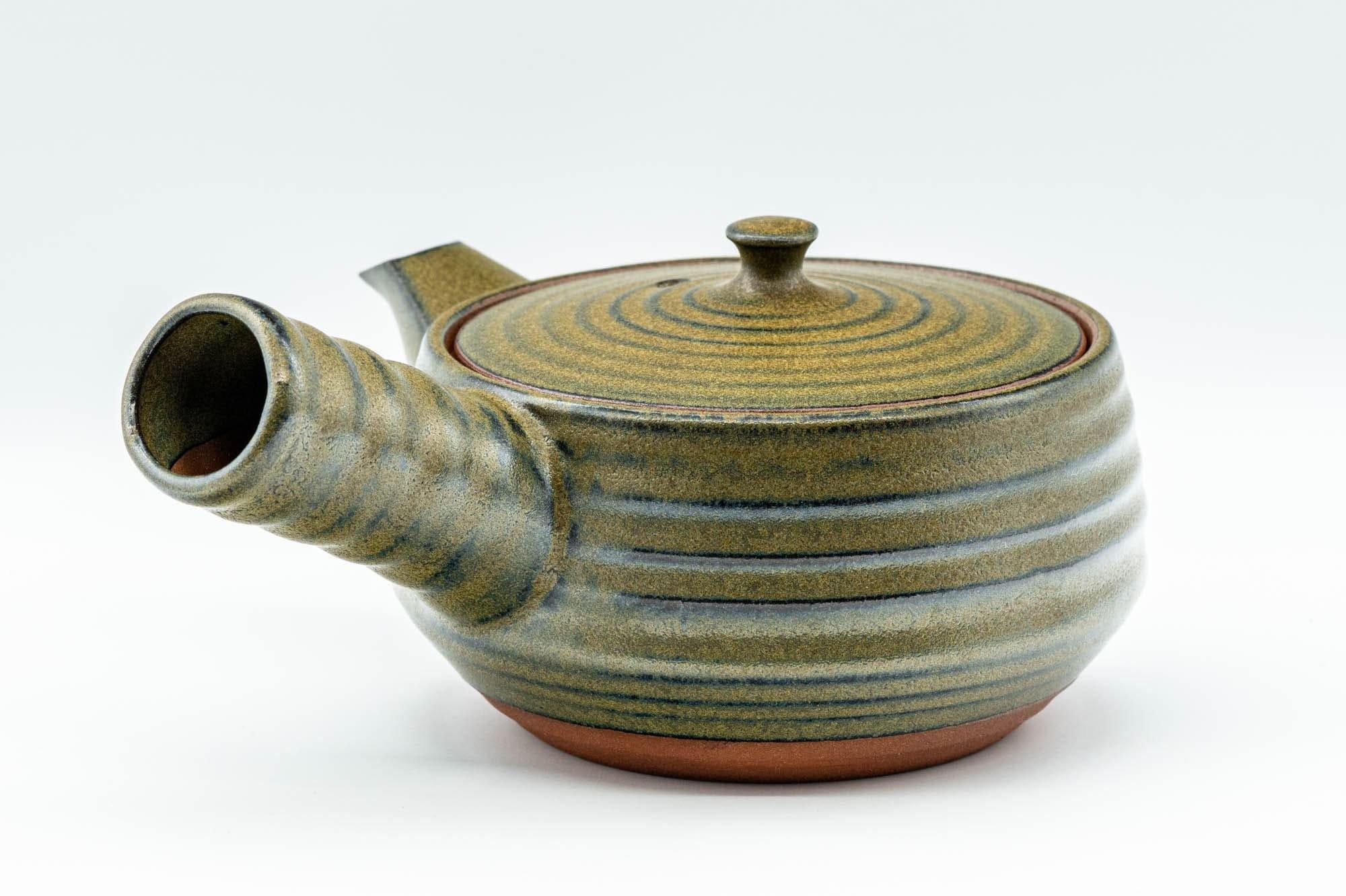 Japanese Kyusu - Green Spiraling Debeso Teapot - 375ml