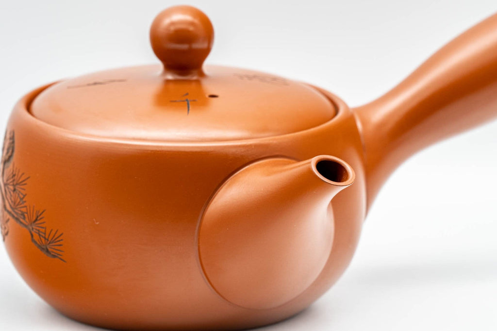 Japanese Kyusu - Soan Nagata - Engraved Tokoname-yaki Debeso Teapot - 250ml
