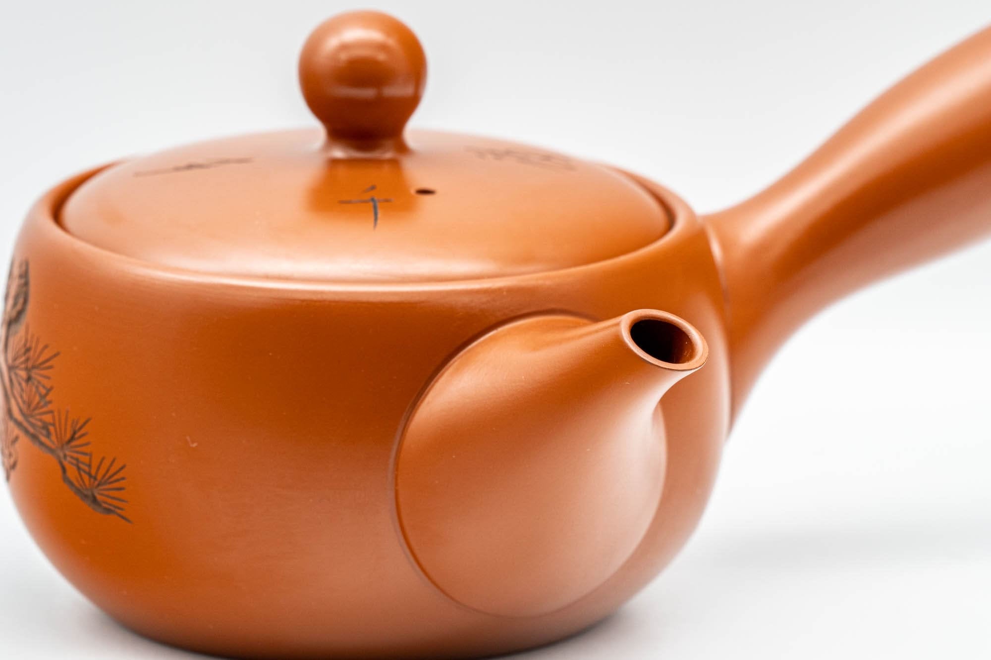 Japanese Kyusu - Soan Nagata - Engraved Tokoname-yaki Debeso Teapot - 250ml