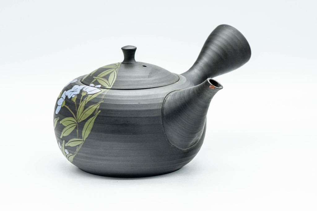Japanese Kyusu - 玉光 Gyokko Floral Tokoname-yaki Sasame Teapot - 275ml