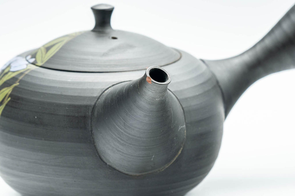 Japanese Kyusu - 玉光 Gyokko Floral Tokoname-yaki Sasame Teapot - 275ml