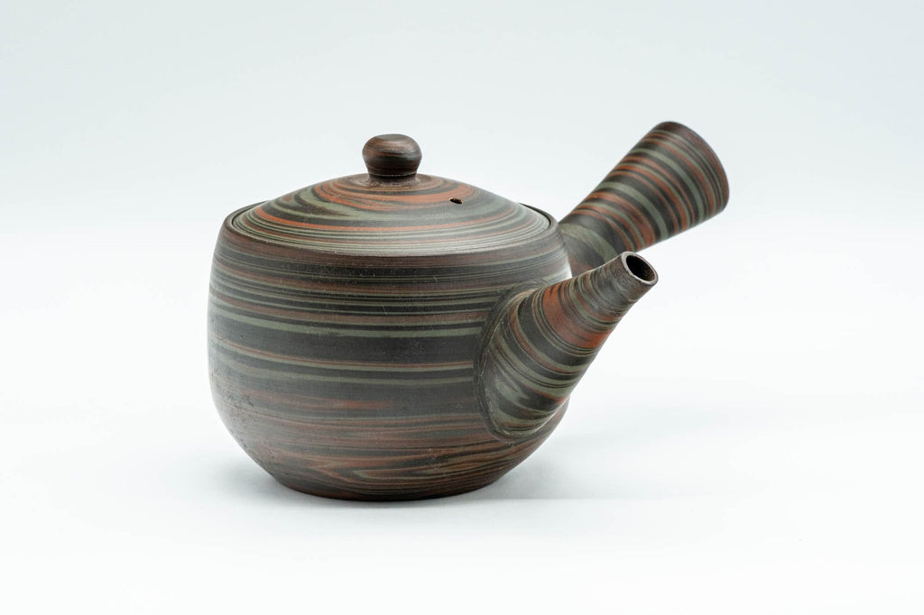 Japanese Kyusu - 山善 Yamazen Green Nerikomi Teapot - 250ml
