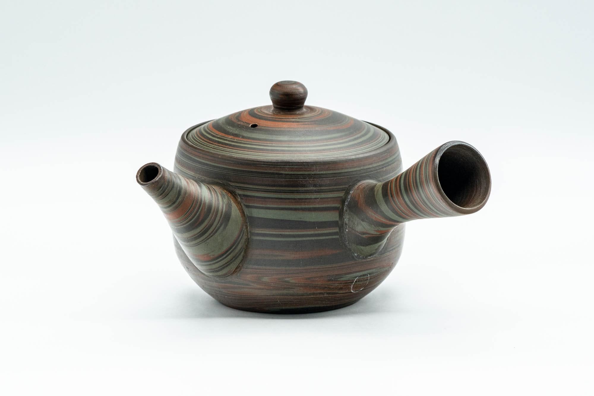 Japanese Kyusu - 山善 Yamazen Green Nerikomi Teapot - 250ml