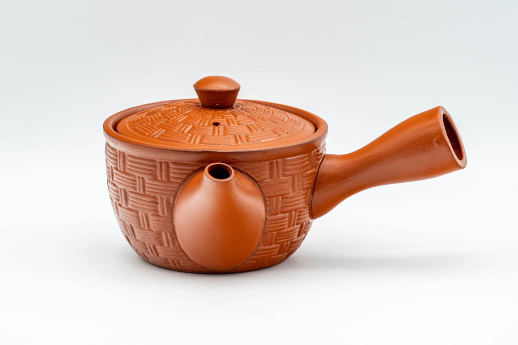 Japanese Kyusu - Basket-patterned Tokoname-yaki Teapot - 200ml