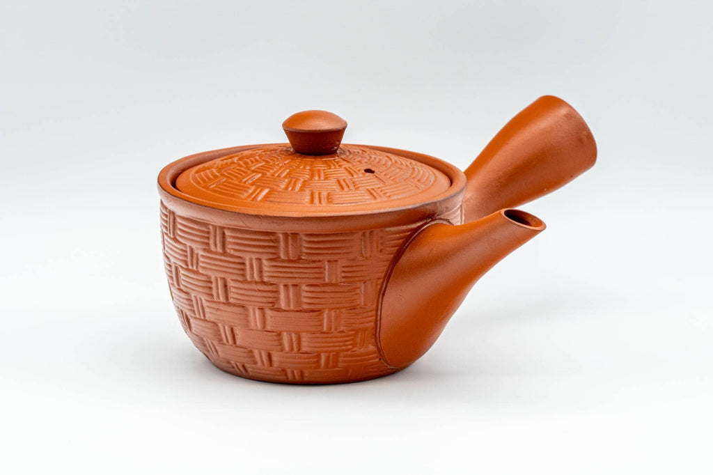 Japanese Kyusu - Basket-patterned Tokoname-yaki Teapot - 200ml