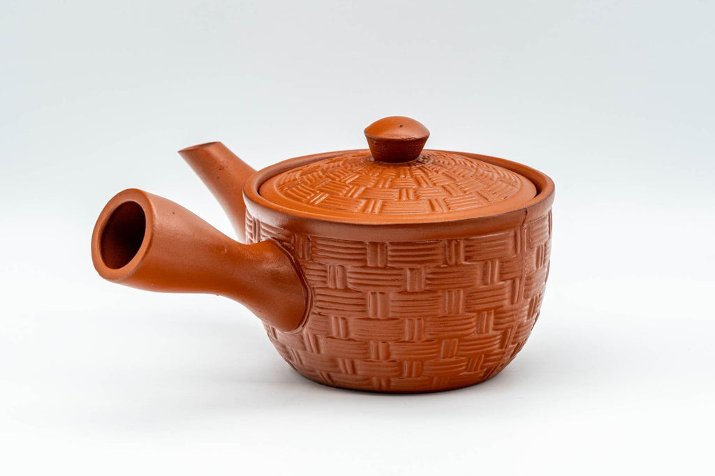 Japanese Kyusu - Basket-patterned Tokoname-yaki Teapot - 200ml