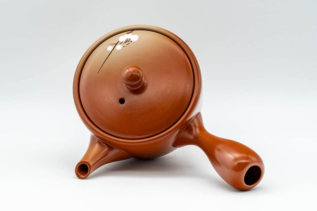 Japanese Tea Set - Plum Blossoms Tokoname-yaki Kyusu Teapot and Katakuchi Water Cooler