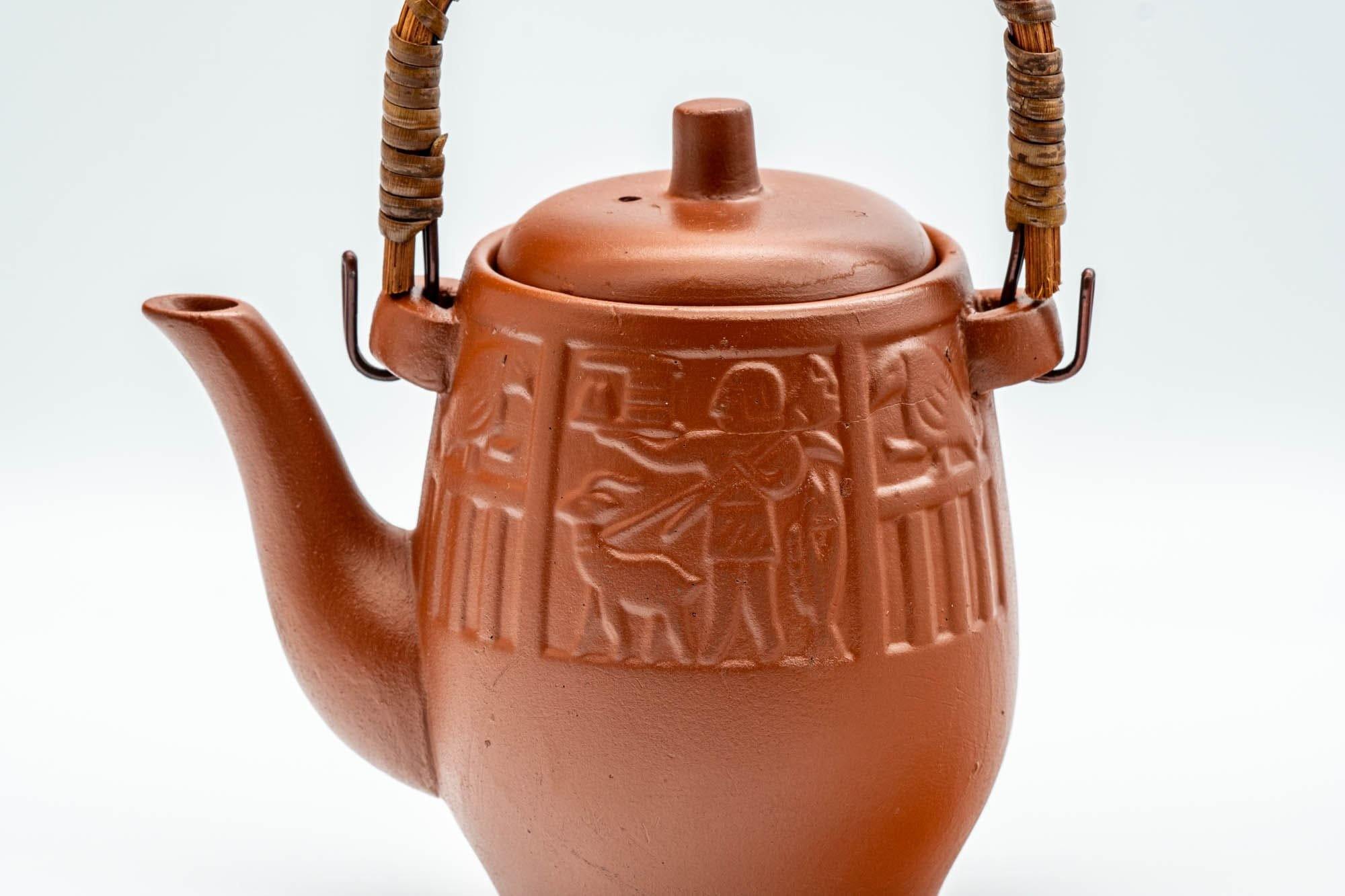 Japanese Dobin - Engraved Egyptian Decorations Tokoname-yaki Teapot - 220ml