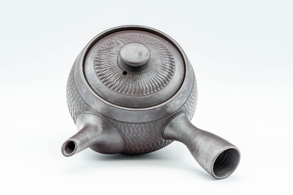 Japanese Kyusu - Engraved Banko-yaki Obi-ami 360 Strainer Teapot - 250ml