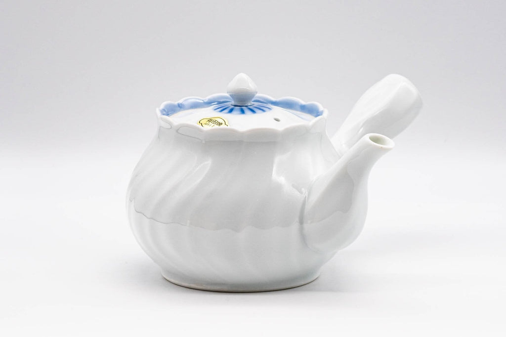 Japanese Kyusu - White Porcelain Arita-yaki Debeso Teapot - 300ml