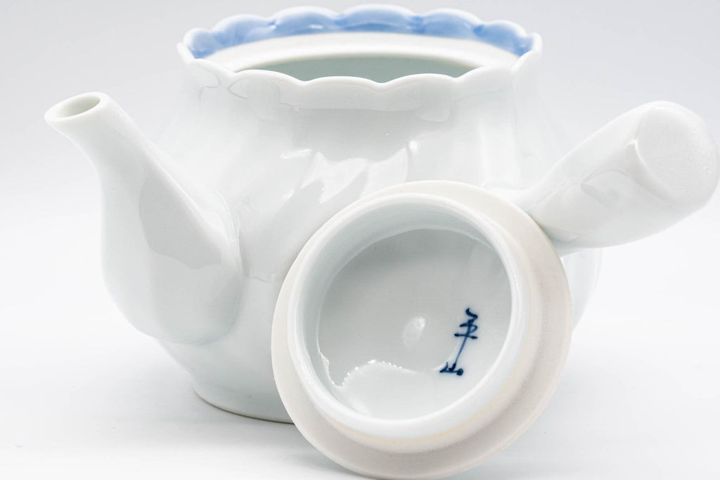 Japanese Kyusu - White Porcelain Arita-yaki Debeso Teapot - 300ml