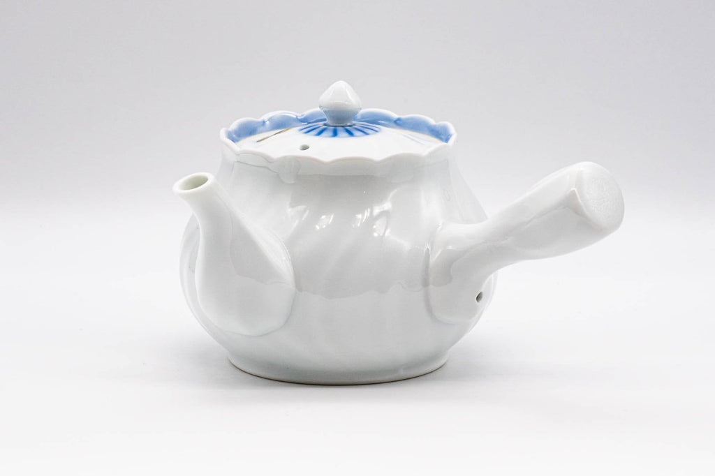 Japanese Kyusu - White Porcelain Arita-yaki Debeso Teapot - 300ml