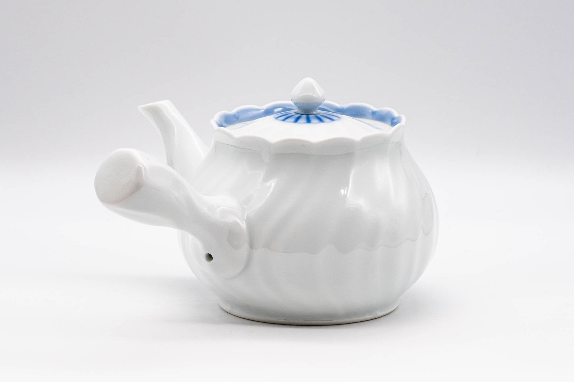 Japanese Kyusu - White Porcelain Arita-yaki Debeso Teapot - 300ml