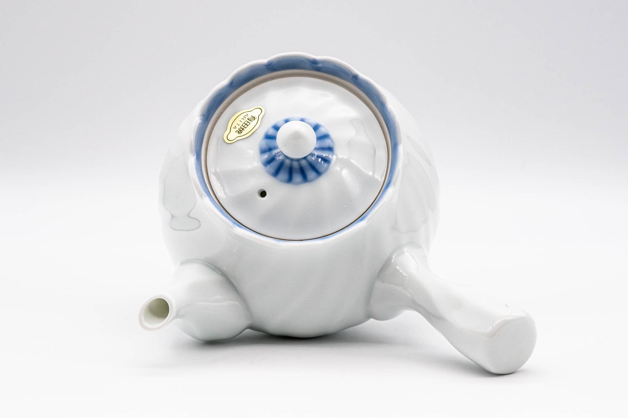 Japanese Kyusu - White Porcelain Arita-yaki Debeso Teapot - 300ml