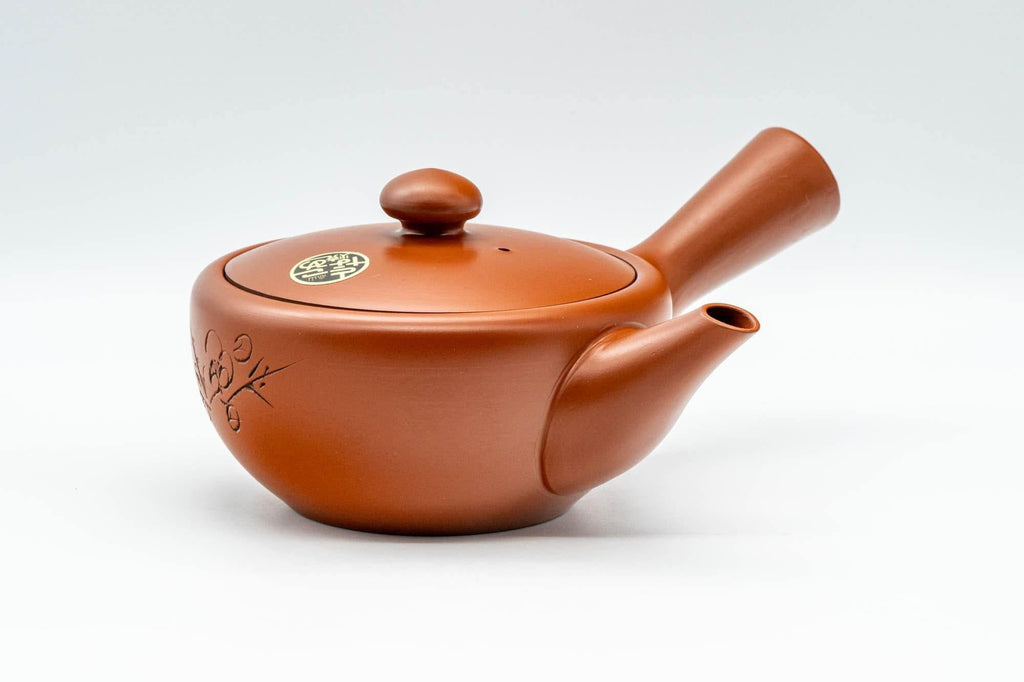 Japanese Kyusu - Engraved Tokoname-yaki Debeso Teapot - 250ml