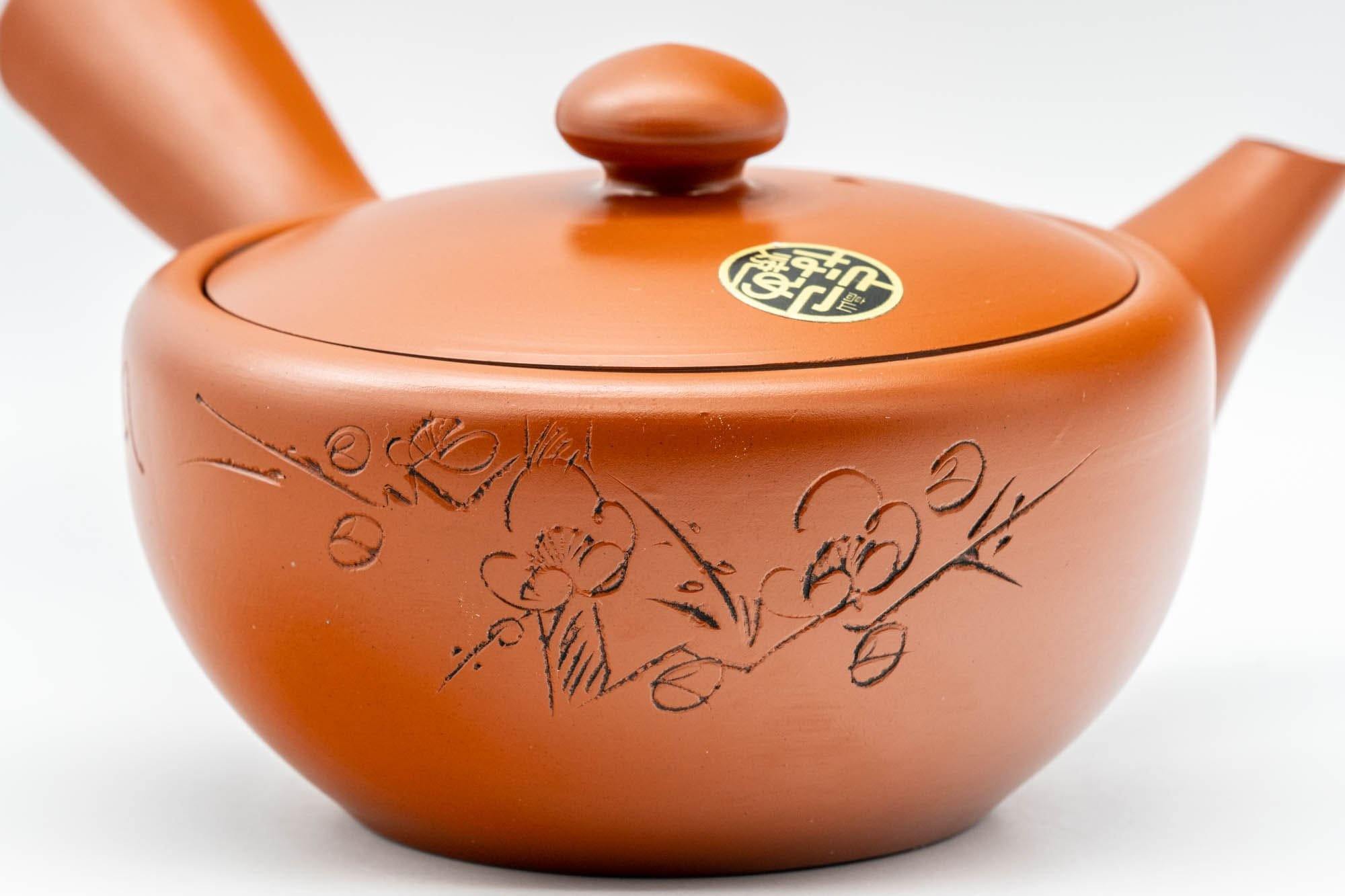 Japanese Kyusu - Engraved Tokoname-yaki Debeso Teapot - 250ml