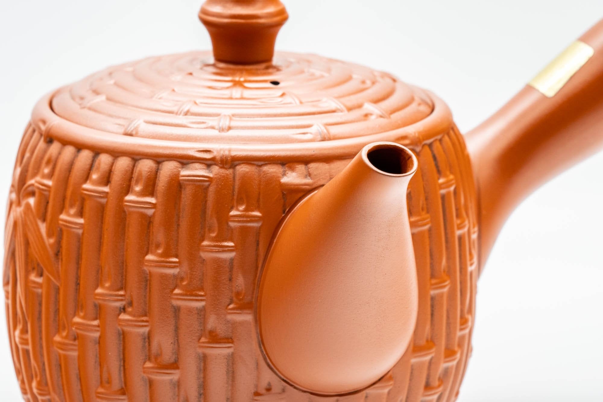 Japanese Kyusu - Large Bamboo Tokoname-yaki Debeso Teapot - 500ml