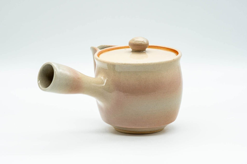 Japanese Tea Set - 椿窯 天鵬山 Tsubaki Kiln Hagi-yaki Do-ake Kyusu Teapot with 2 Yunomi Teacups