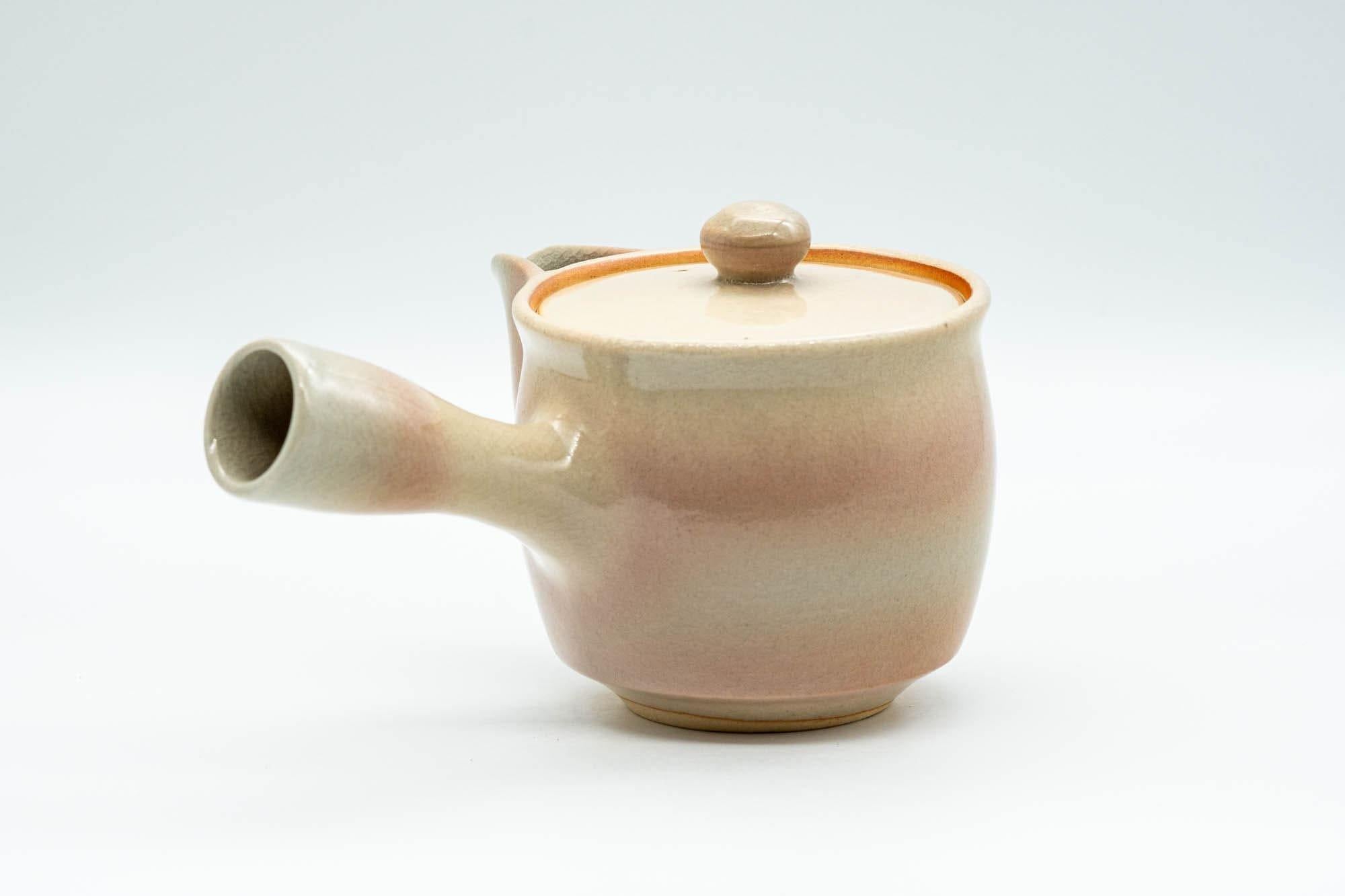 Japanese Tea Set - 椿窯 天鵬山 Tsubaki Kiln Hagi-yaki Do-ake Kyusu Teapot with 2 Yunomi Teacups