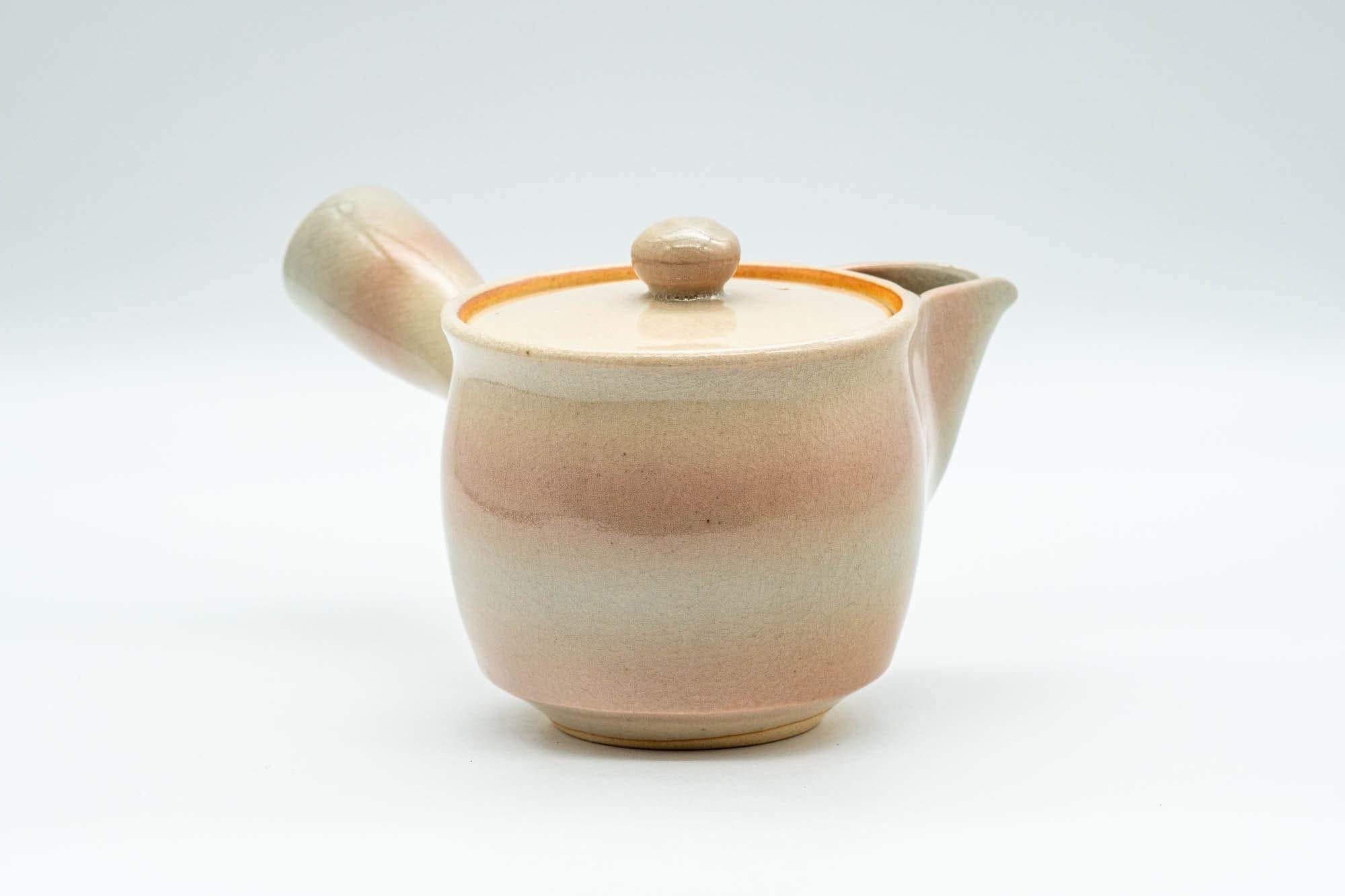 Japanese Tea Set - 椿窯 天鵬山 Tsubaki Kiln Hagi-yaki Do-ake Kyusu Teapot with 2 Yunomi Teacups