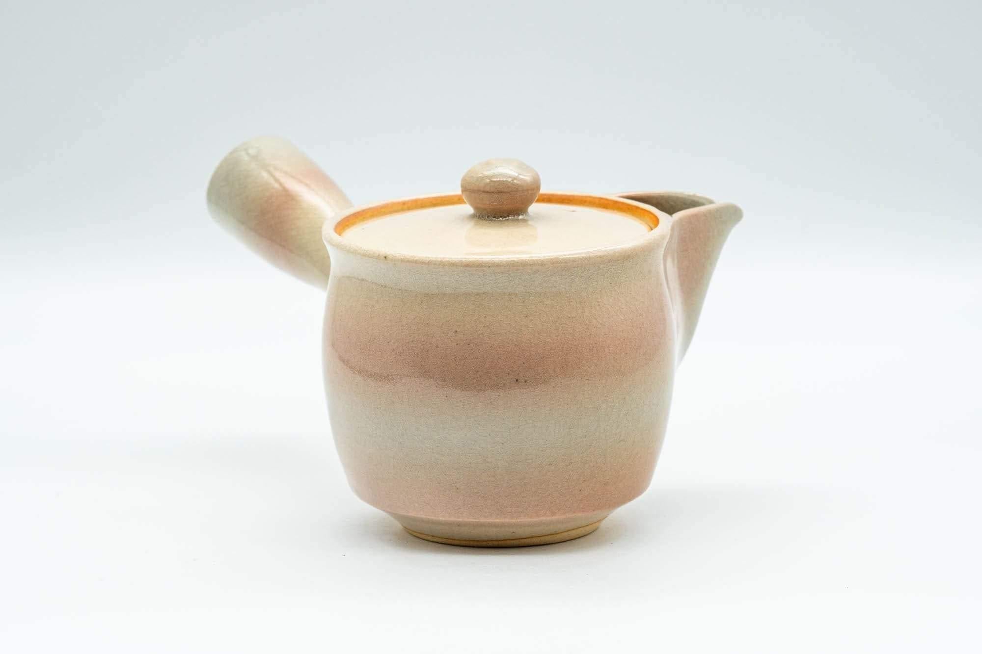 Japanese Tea Set - 椿窯 天鵬山 Tsubaki Kiln Hagi-yaki Do-ake Kyusu Teapot with 2 Yunomi Teacups