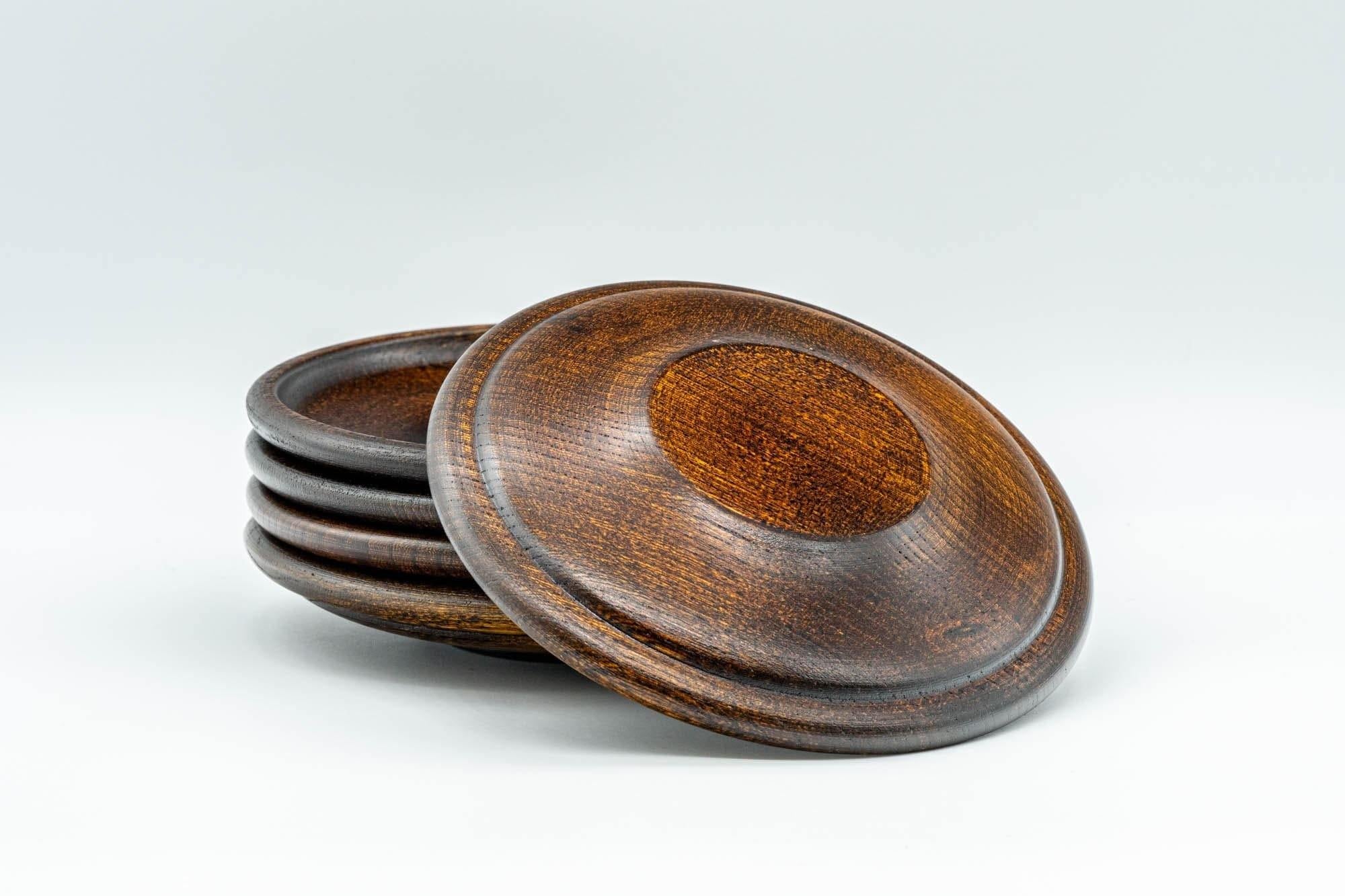 Japanese Chataku - Set of 5 Wooden Tea Saucers
