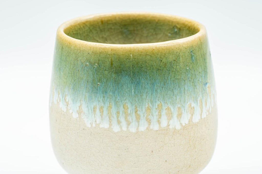 Japanese Teacup - Green-Blue Agano-yaki Yunomi - 100ml