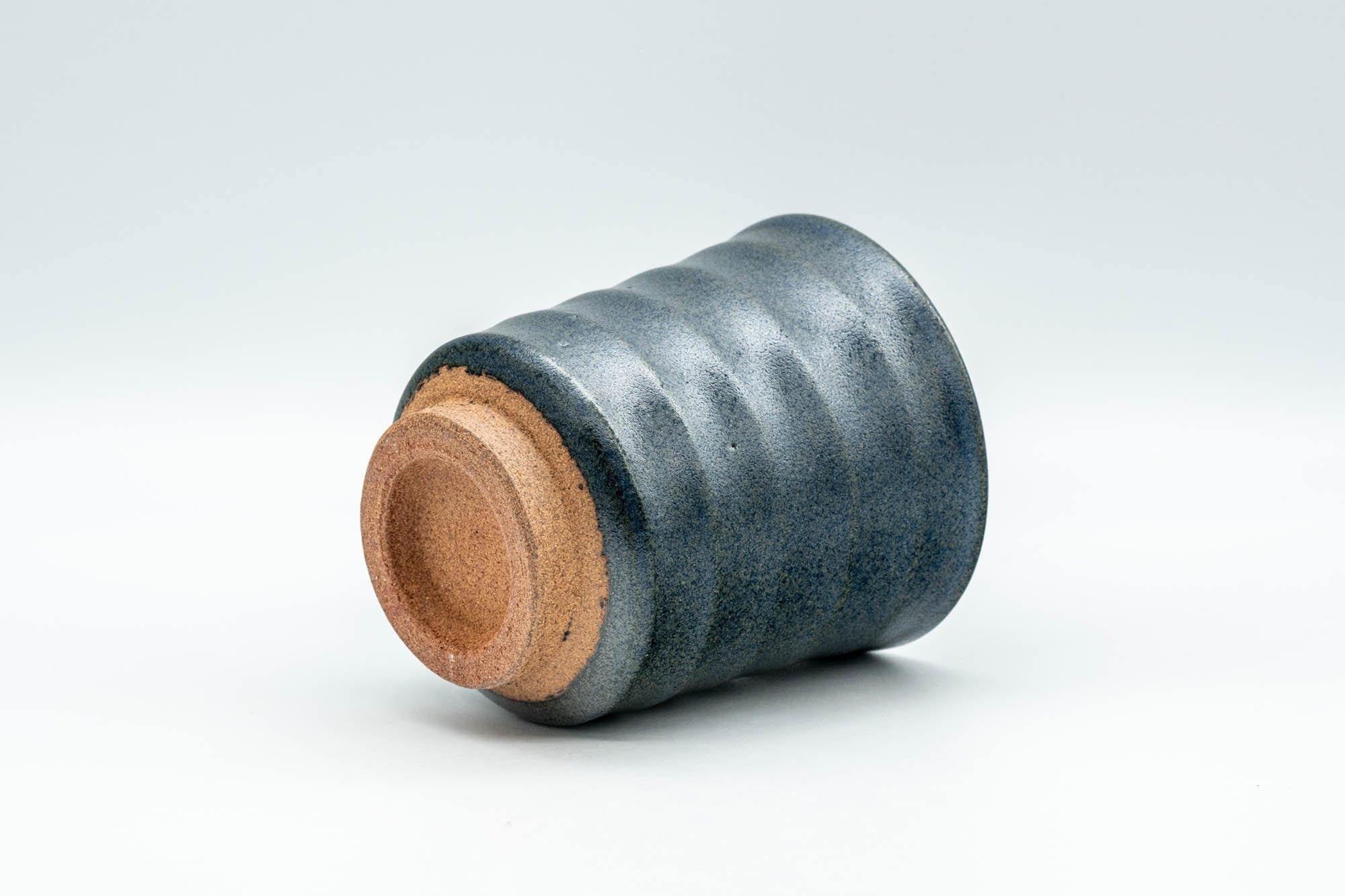 Japanese Teacup - Matte Blue Spiraling Yunomi - 160ml