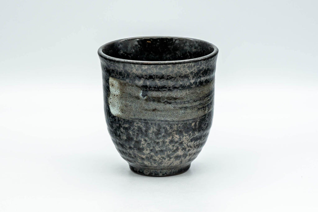 Japanese Teacup - Hakeme Spotted Black Glazed Yunomi - 180ml