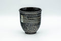 Japanese Teacup - Hakeme Spotted Black Glazed Yunomi - 180ml