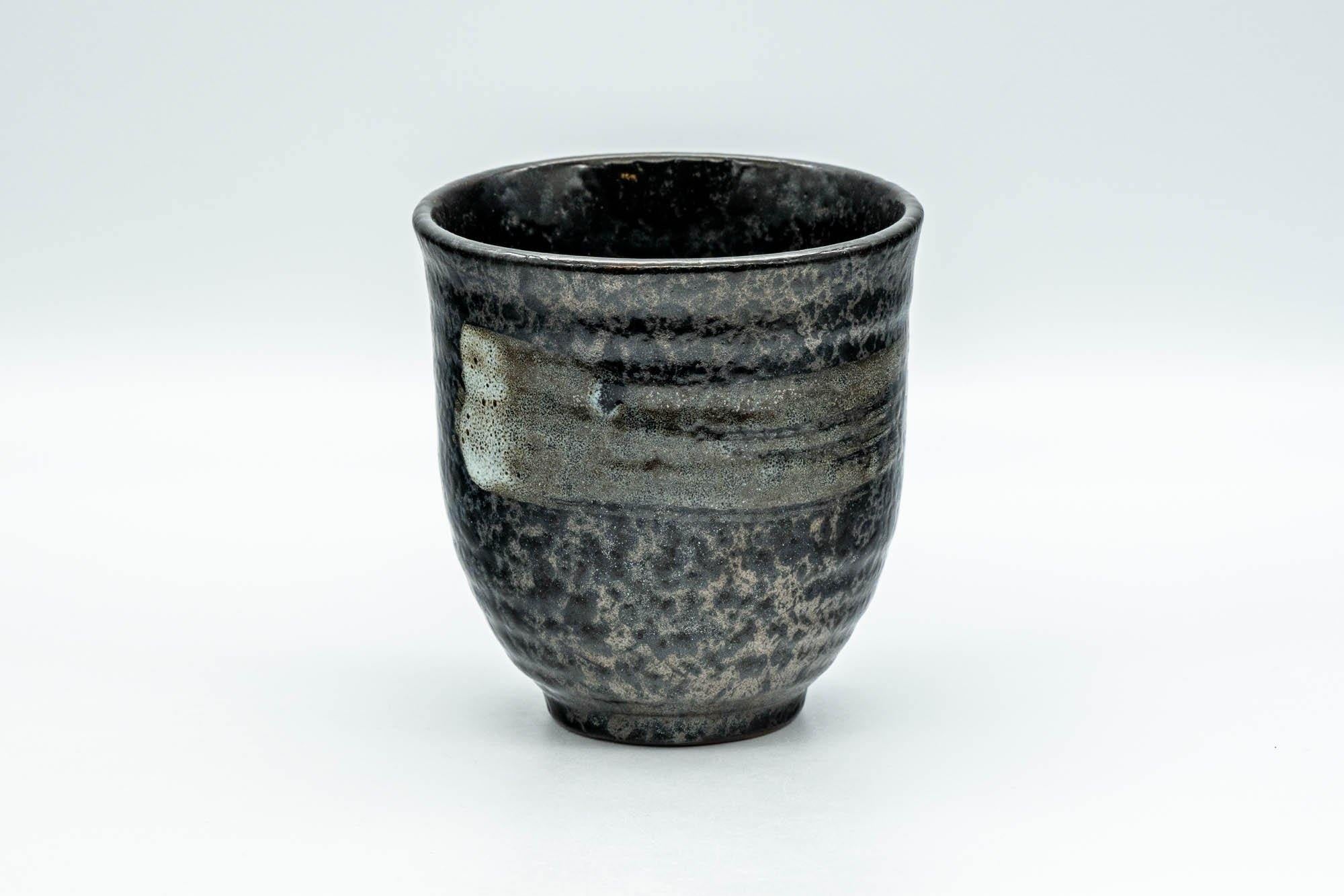 Japanese Teacup - Hakeme Spotted Black Glazed Yunomi - 180ml