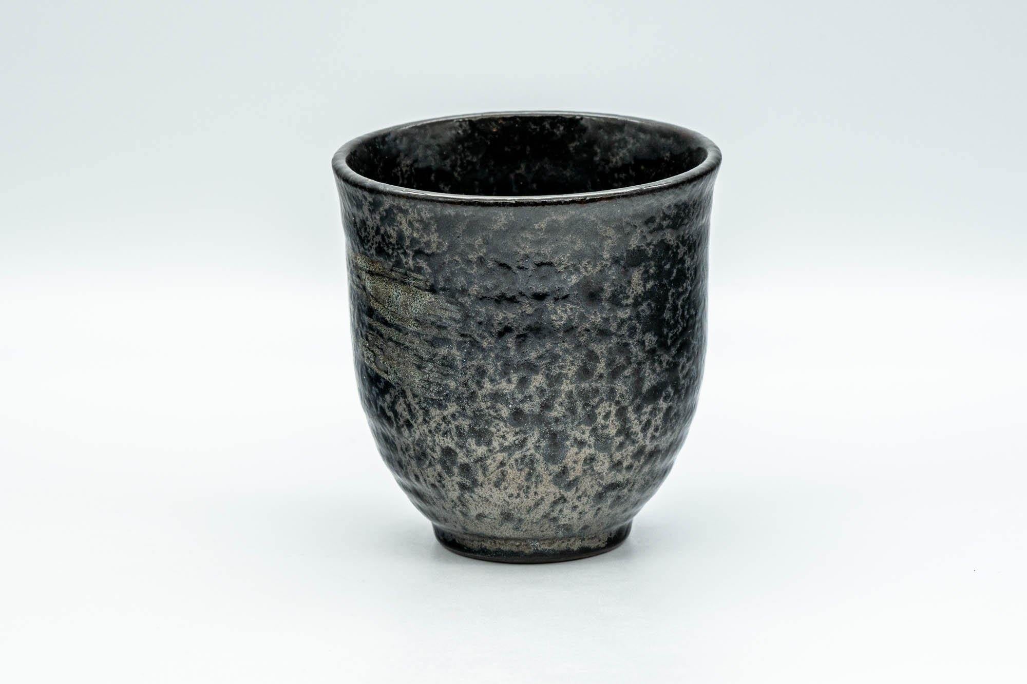 Japanese Teacup - Hakeme Spotted Black Glazed Yunomi - 180ml