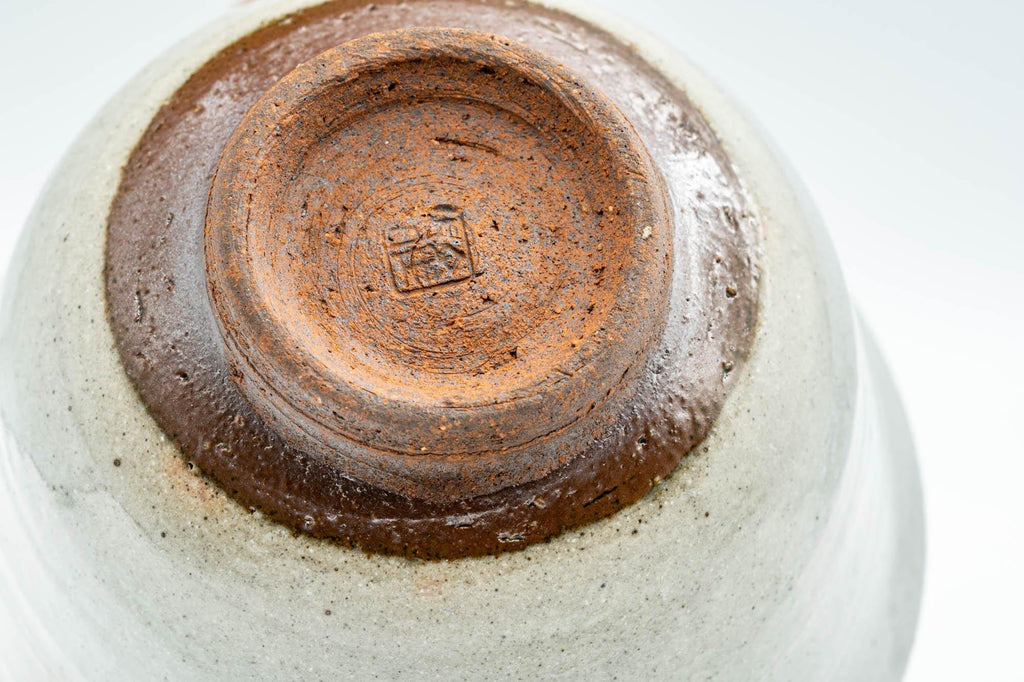 Japanese Teacup - Large Grey Indented Tulip Yunomi - 220ml